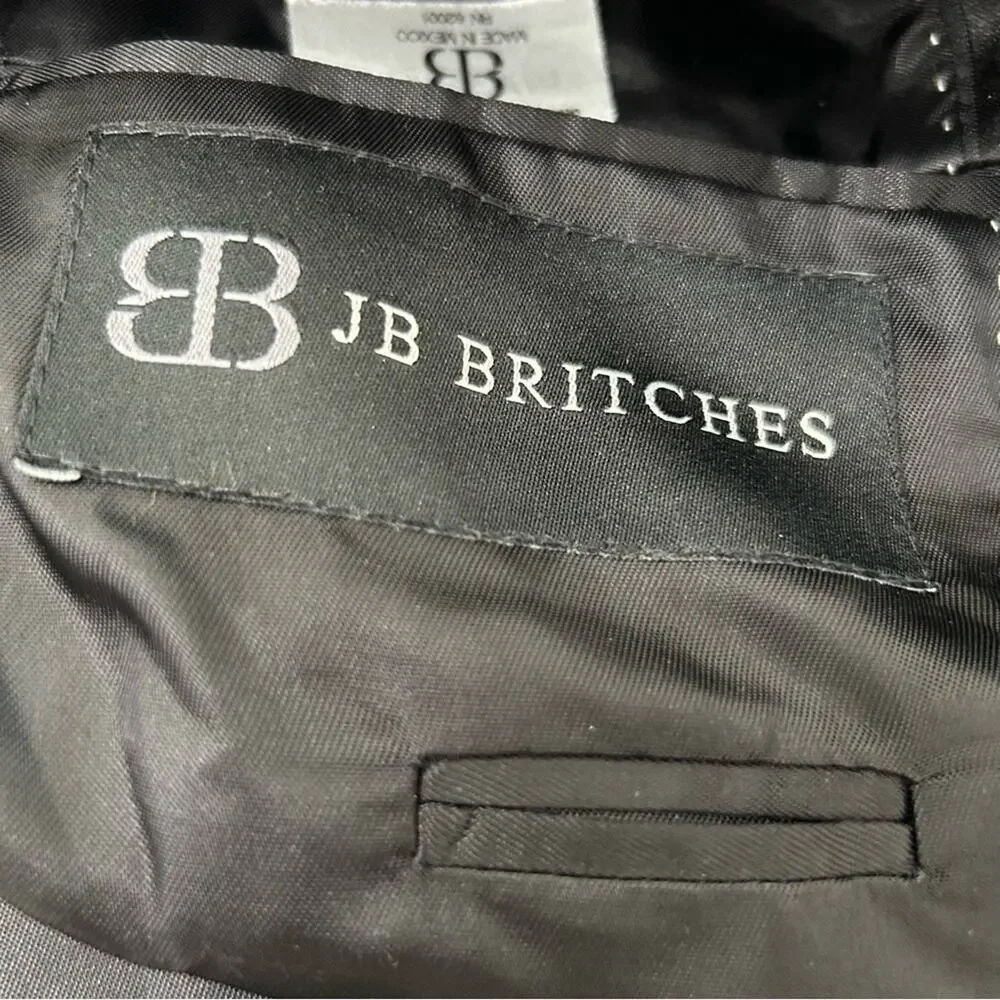 NWT‎ JB Britches Logan Black Wool Suit Jacket 44L